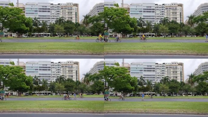 里约热内卢弗拉门戈公园的周日活动