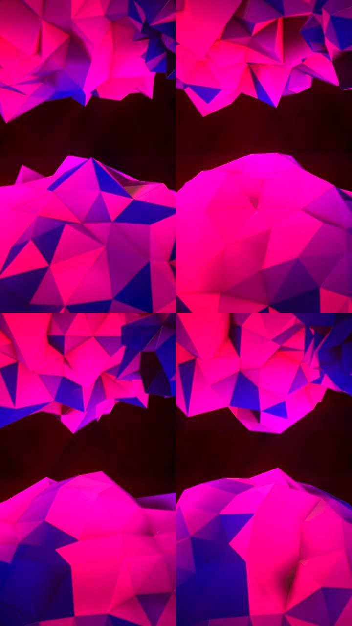动画抽象紫色液体球在宇宙，黑色背景