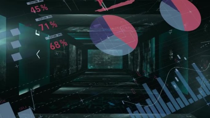 统计和数据处理在屏幕上的动画