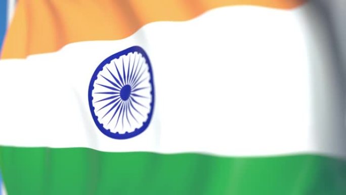 挥舞印度国旗