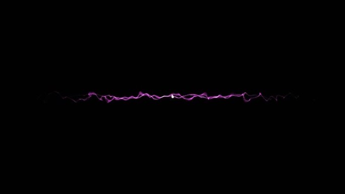 黑色背景下紫色光迹爆炸的数字动画