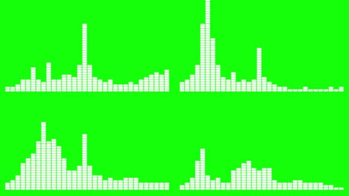 带有绿色屏幕背景的音频线运动图形