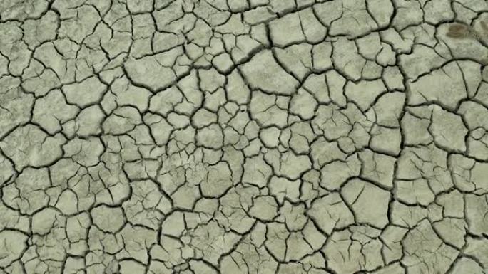 死气沉沉的沙漠土地干燥的湖床，地面开裂