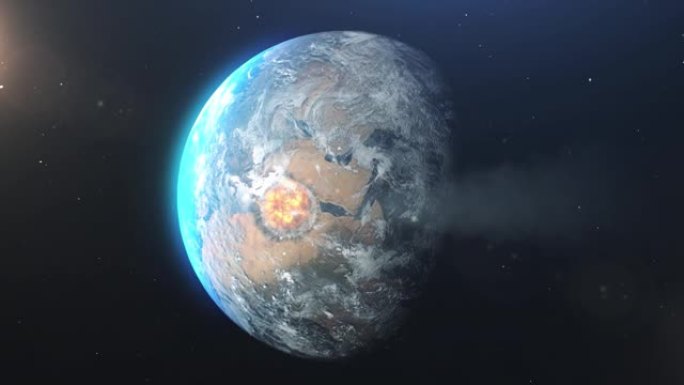 冰彗星撞击中东地球，产生巨大的尘埃冲击波