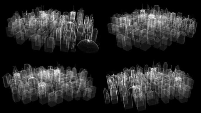 未来全息数字矩阵网络城市