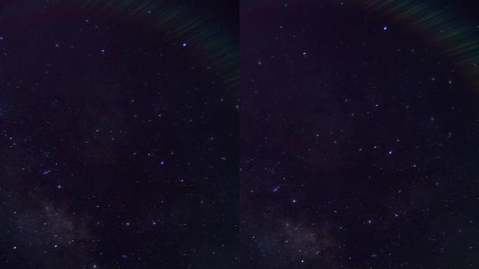 电影背景上的运动相机，在银河系中具有阴云和光线的效果