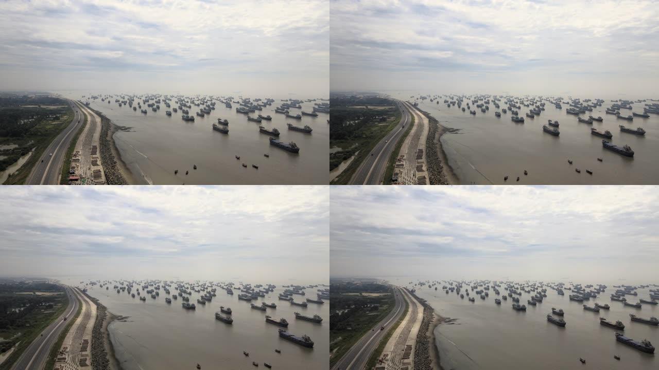 孟加拉国吉大港孟加拉海军学院鸟瞰图