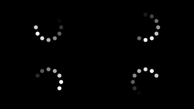 矢量白色圆条网站缓冲加载器或预加载器图标。圆形运动图形动画
