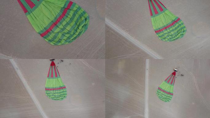 准备气球飞行，摩洛哥阿加菲沙漠