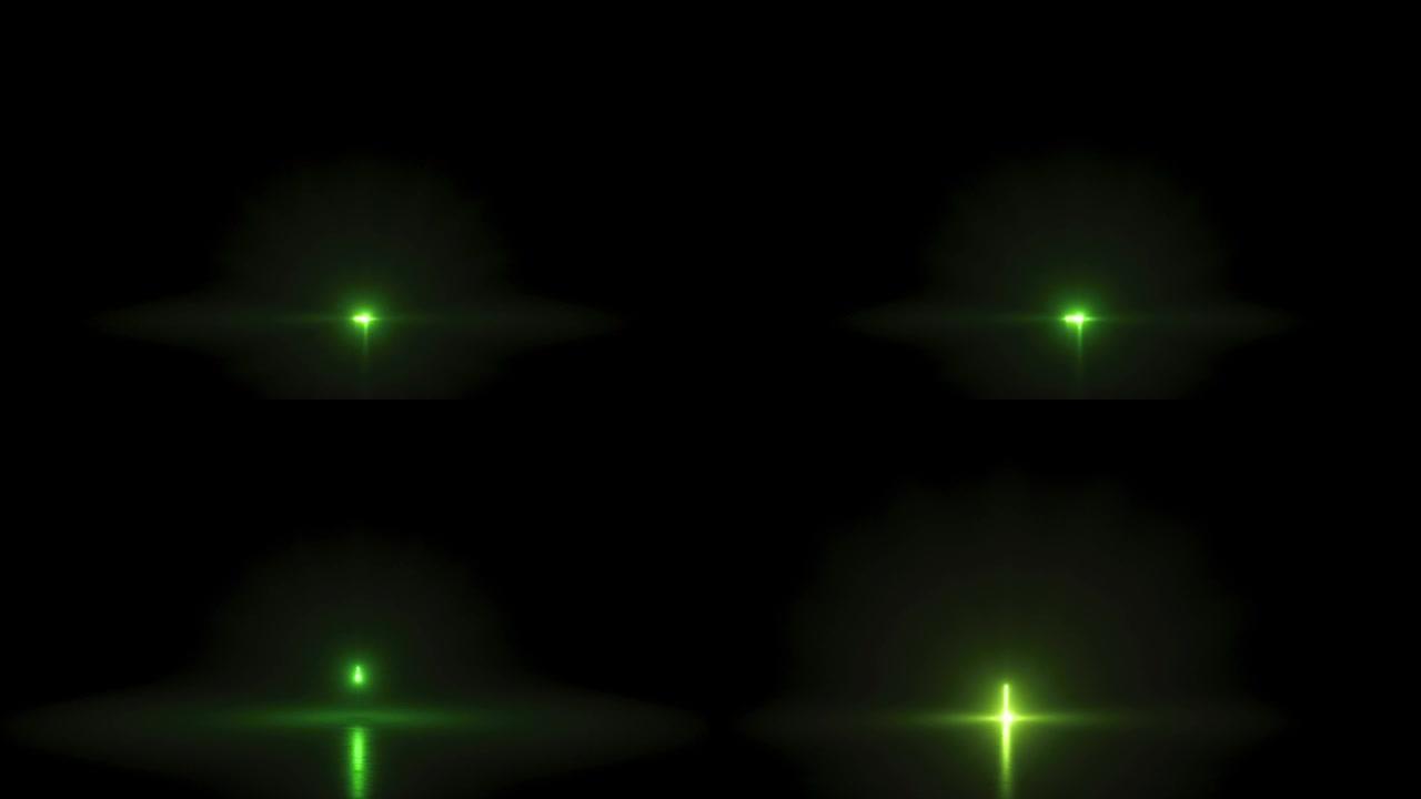3d动画，霓虹灯倒计时从十到一，激光数字发出绿光