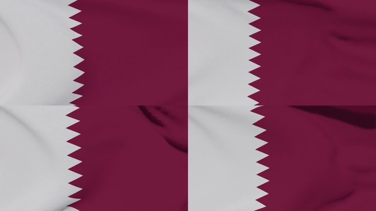 旗帜卡塔尔爱国民族自由，无缝循环