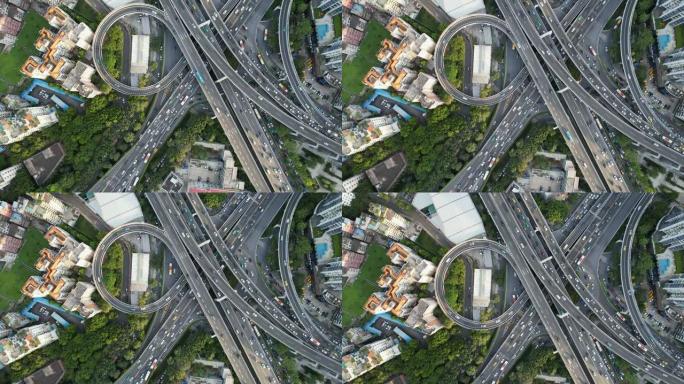 城市立交桥的平移视图