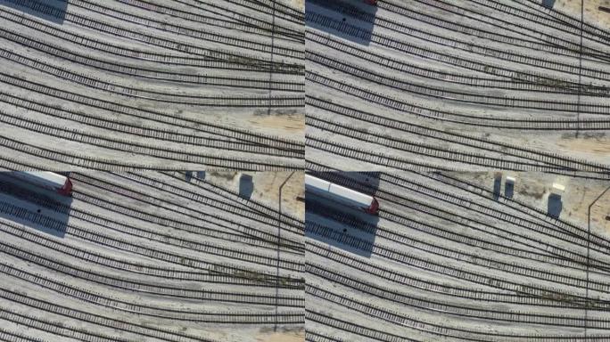 加拿大沃恩枫树麦克米伦庭院铁路分类场的鸟瞰图