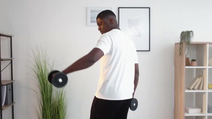 家庭运动肌肉黑人健身健身房