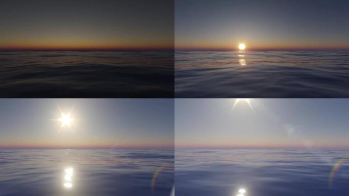 4k视频日落白天到夜晚与天空的时间流逝