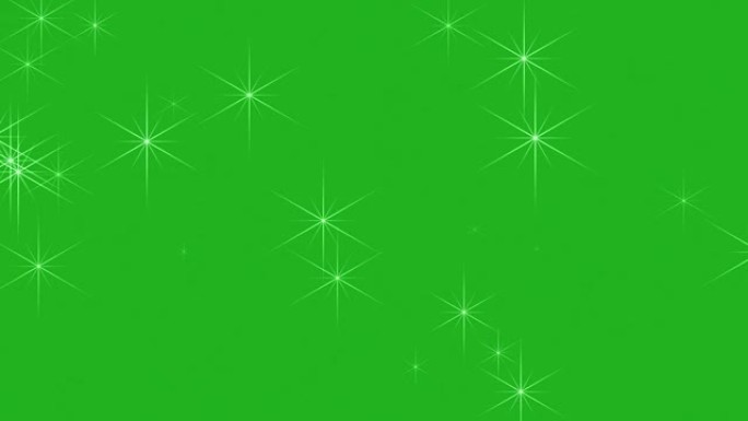 闪烁的大圣诞明星绿色屏幕运动图形
