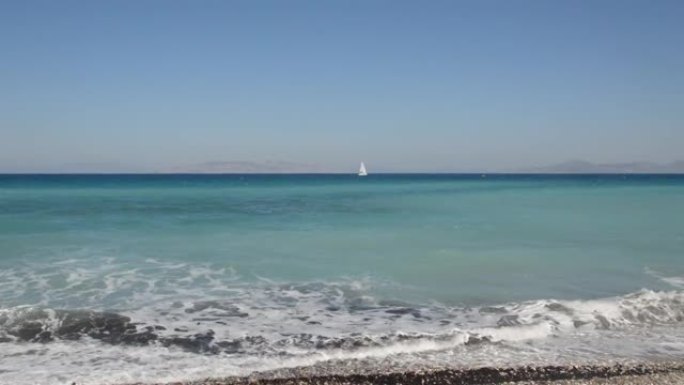 希腊罗得岛爱琴海全景