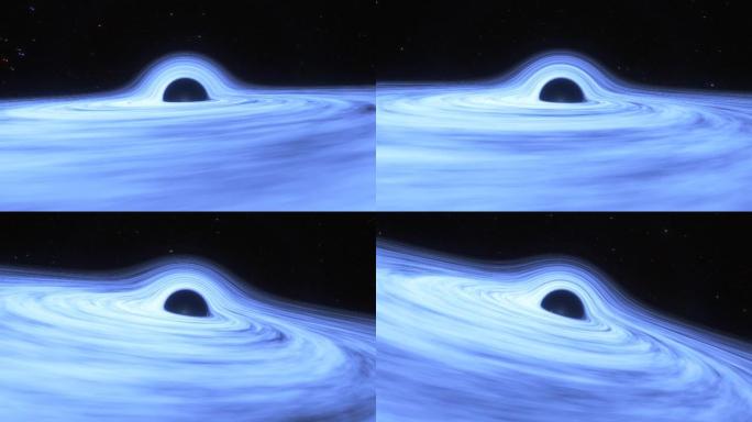 空间中的旋转黑洞，吸收物质和气体。恒星龙卷风黑洞宇宙星系虫洞，平行世界，物质吸收
