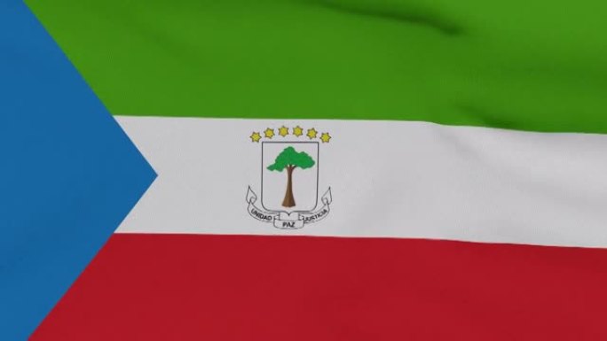 赤道几内亚爱国主义国家自由旗，无缝循环