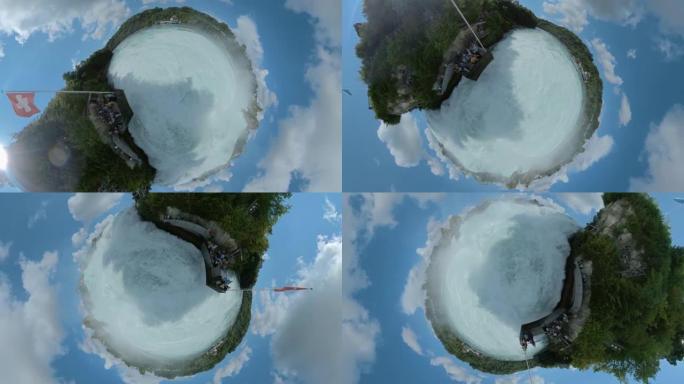 瑞士莱茵瀑布的小星球景观