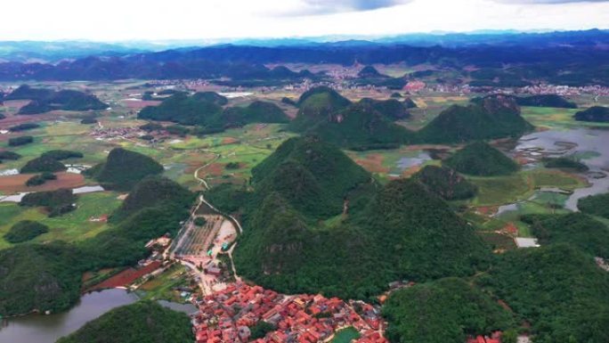 中国云南湖泊高清航拍视频