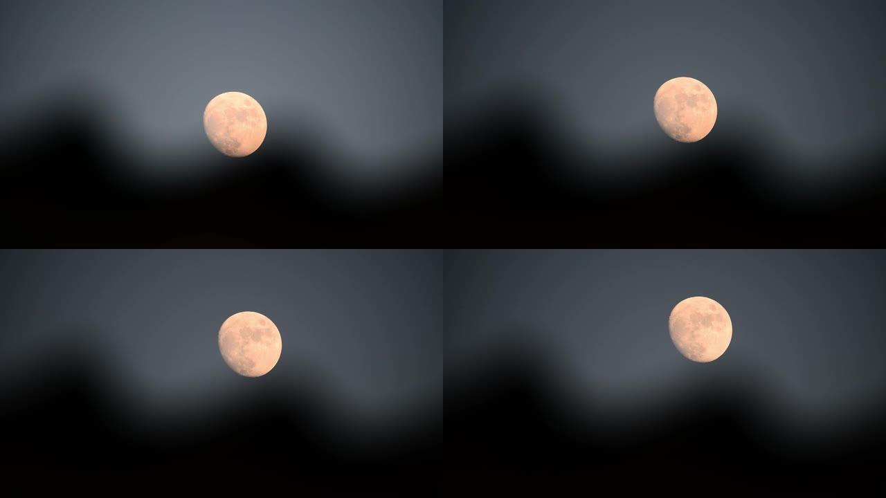 红色月亮夜晚圆月