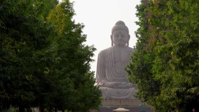 比哈尔旅游菩提伽耶摩诃菩提寺附近的大佛像