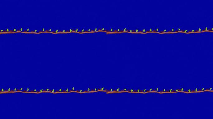 小型切叶蚁在无缝环Alpha通道的树枝上照顾叶子