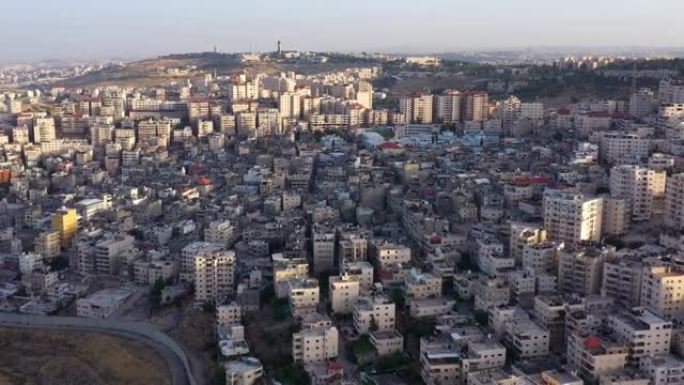 安全墙划分以色列和巴勒斯坦-全景鸟瞰图