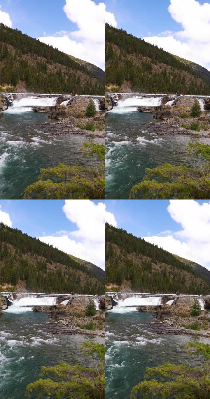 蒙大拿州库特尼瀑布东部垂直视频