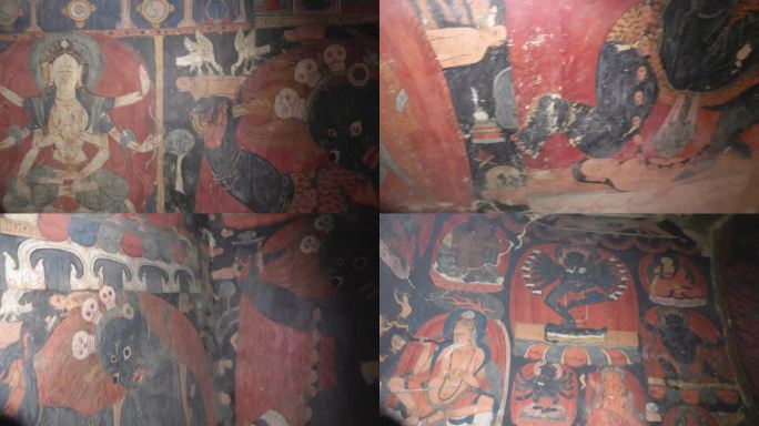 4K西藏阿里地区札达县皮央遗址壁画
