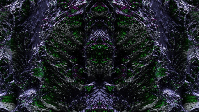 【4K时尚背景】紫绿奢华花纹碎片迷幻空间
