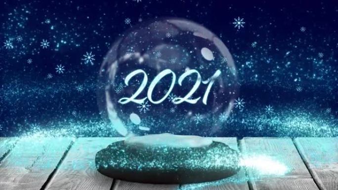 木板上的雪球动画2021年，流星和雪花飘落