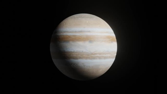 3D在黑色背景上对木星进行建模。概念3d渲染元素
