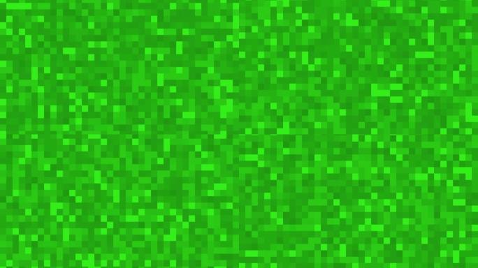 随机绿色方块闪烁图案