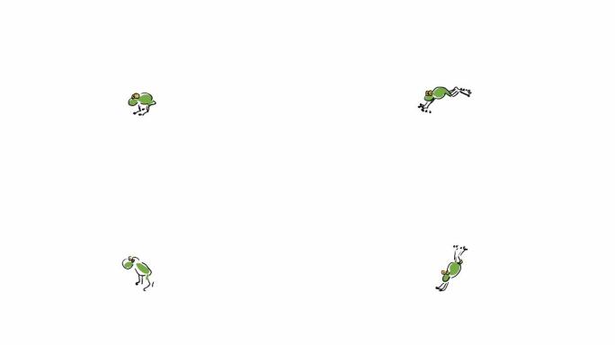 青蛙跳跃 (无缝循环动画)