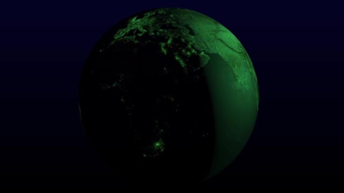 绿色地球空间3DCG数字动画运动图形