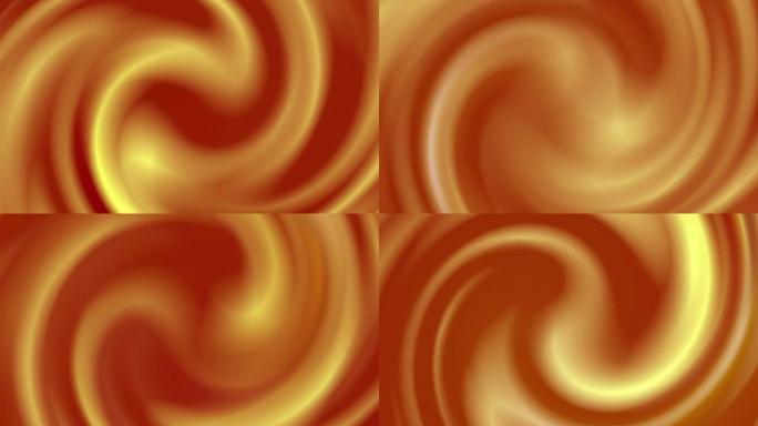 4k抽象橙色氖梯度流动液波