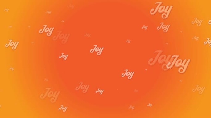 橙色背景下圣诞节多个欢乐文本的动画