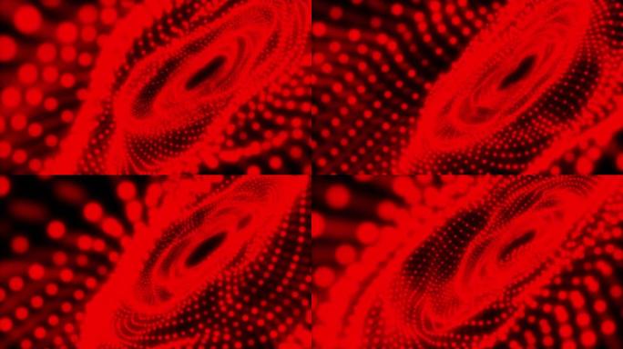 4k红色抽象大数据科学隧道背景