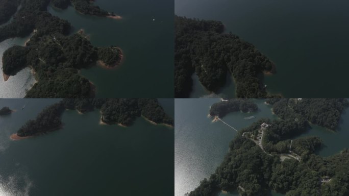 波光粼粼的湖面4K航拍素材