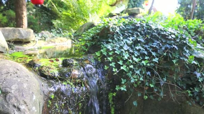 日本禅园瀑布