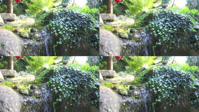 日本禅园瀑布