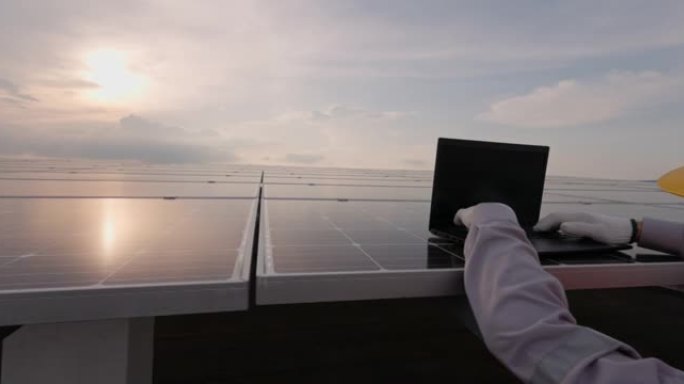 通过使用电子设备，工程师可以检查太阳能电池板或光伏电池的结构。