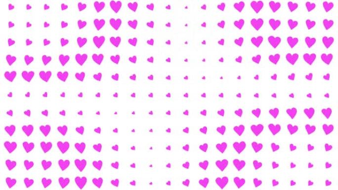 粉色心形移动波动画运动图形