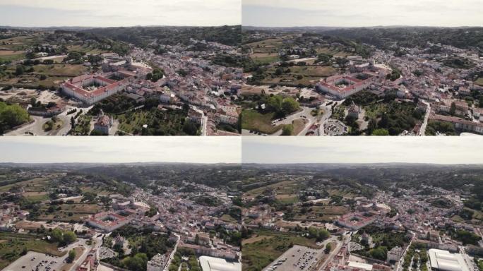 空中手推车从宏伟的修道院建筑，圣玛丽亚修道院'Alcobaça。