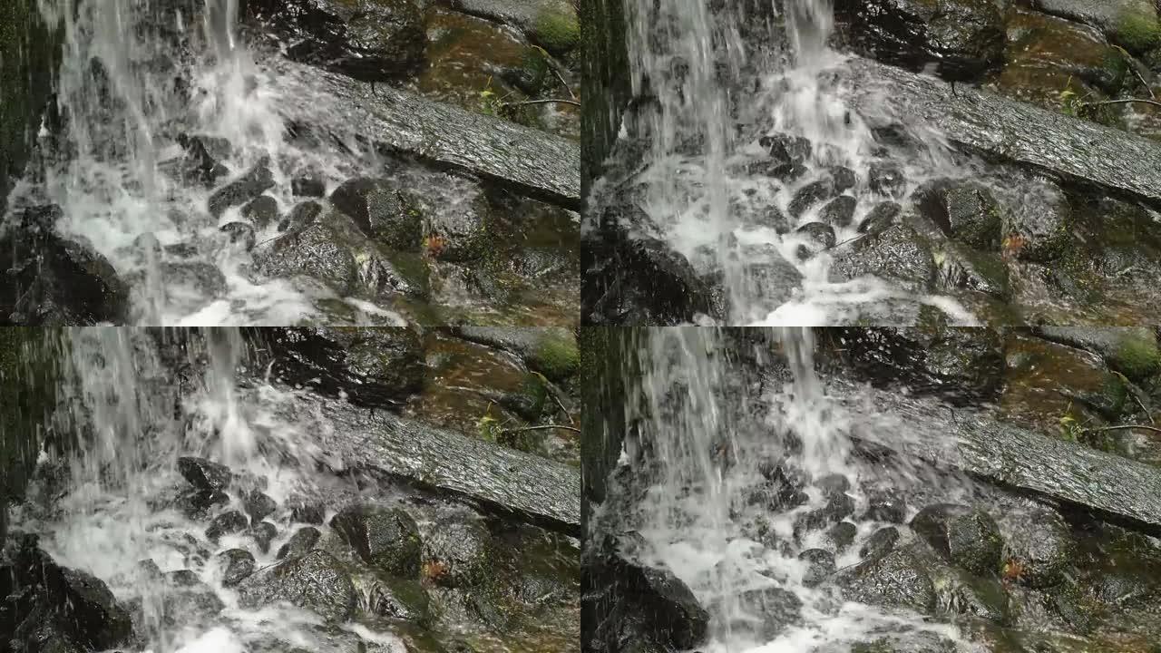 爱沙尼亚岩石瀑布上的涌水