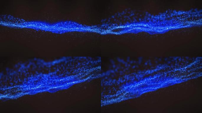 黑底斑点蓝波动画