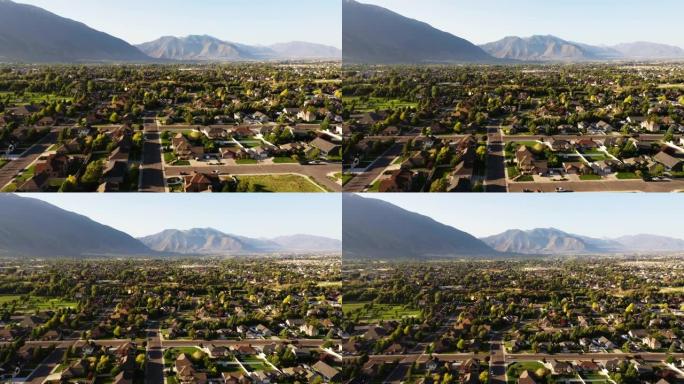 美国犹他州马普顿和斯普林维尔地区鸟瞰图