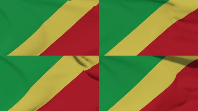 旗帜刚果共和国爱国主义民族自由，无缝循环